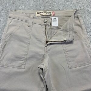 Levis 550 Classic Relaxed Capris Pants Womens Beige Size 6‎ Cream Cropped Y2k